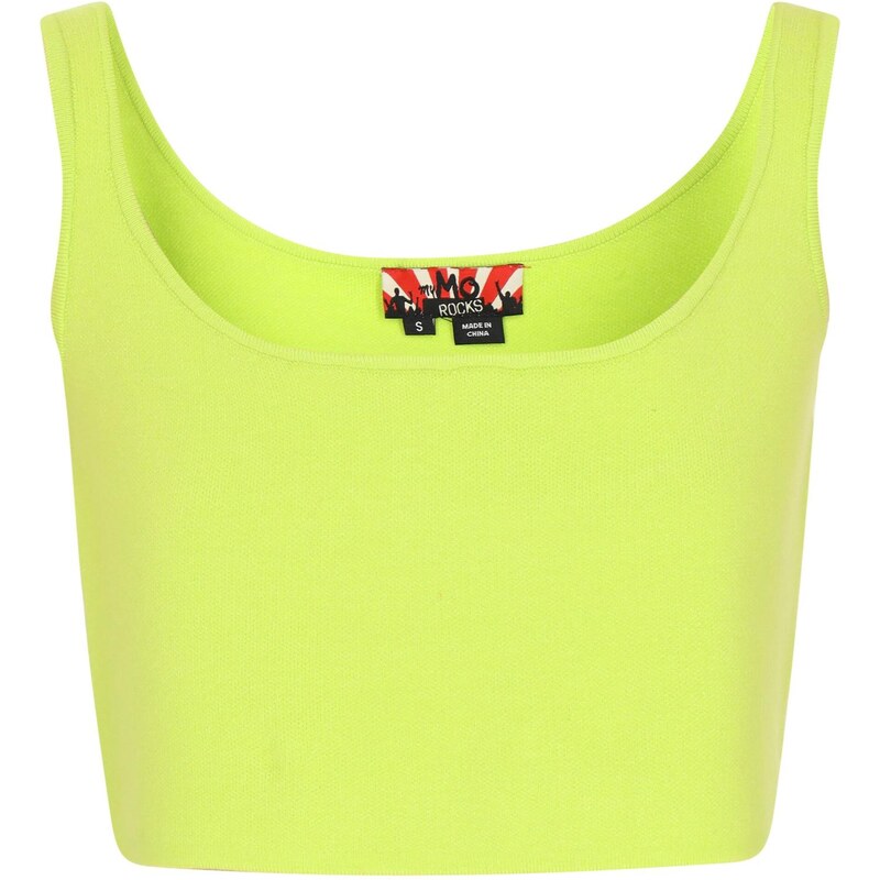 MYMO Vyšívaný top neónovo zelená 65875739