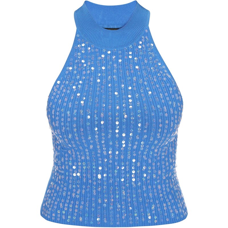 faina Vyšívaný top Comfortable Collection modrá 65875725