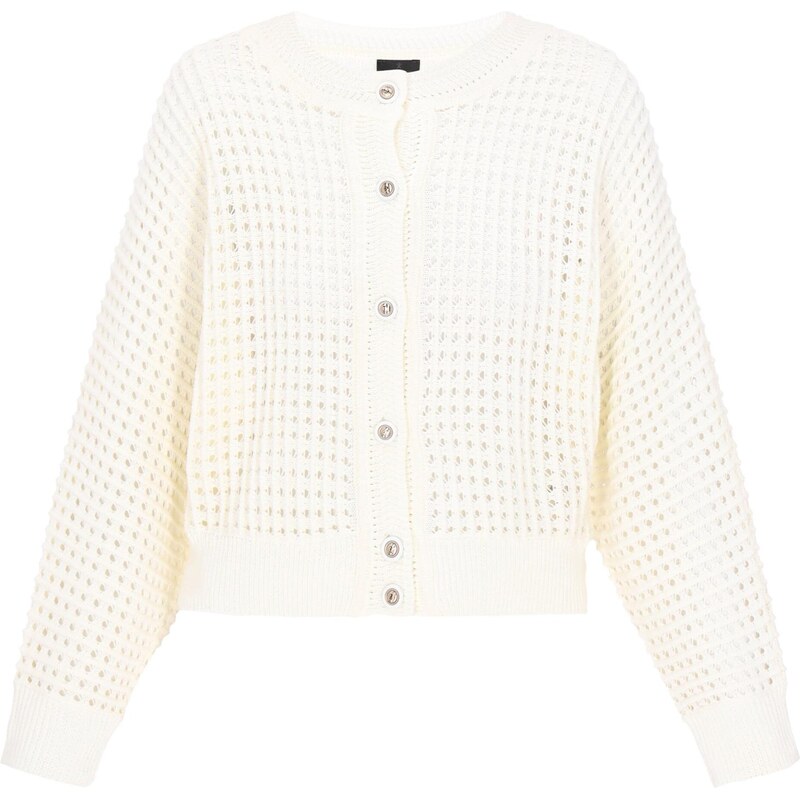 DreiMaster Klassik Kardigán Classic Look biela 64087399