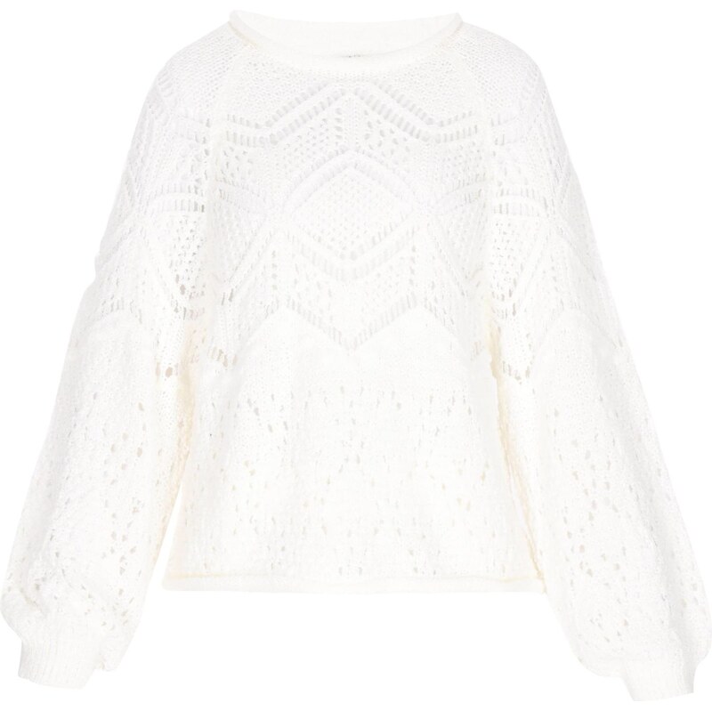 DreiMaster Vintage Oversize sveter šedobiela 65875791