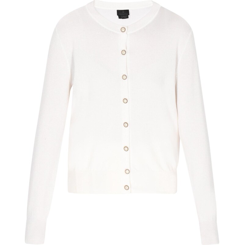 DreiMaster Klassik Kardigán Classic Look biela 64087403