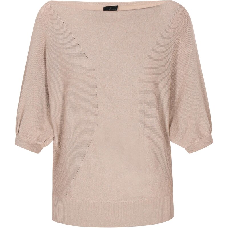 DreiMaster Klassik Sveter tmavobéžová / strieborná 65875801