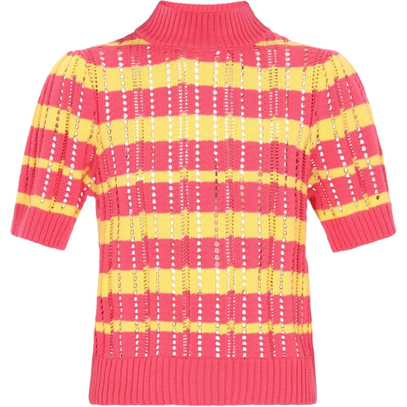 IZIA Sveter Boho žltá / koralová 65875815