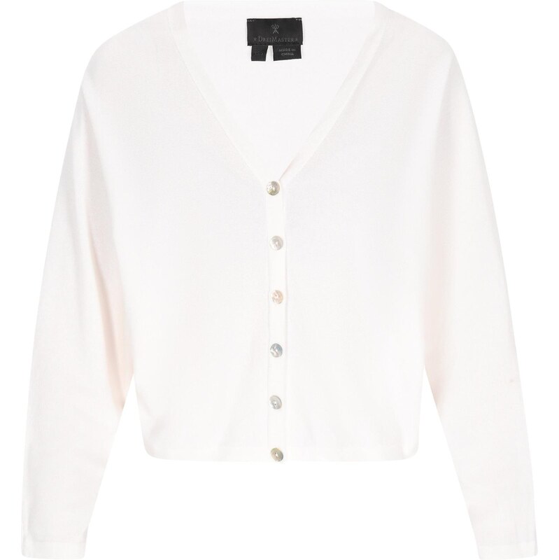DreiMaster Klassik Kardigán Classic Look biela 64087409