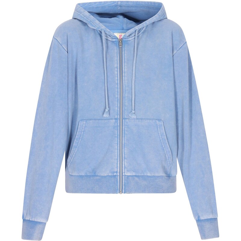 IZIA Tepláková bunda Fashion Look svetlomodrá 65876023