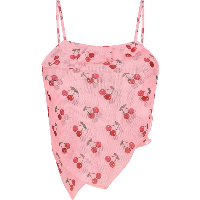 MYMO Top Spring Summer zelená / svetloružová / čerešňová 65876027