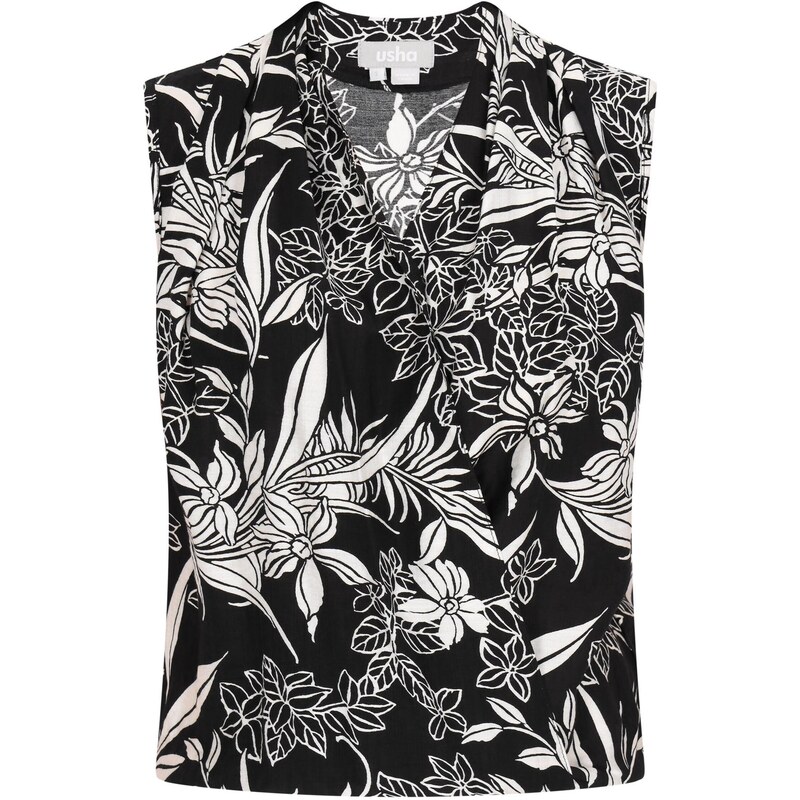 Usha Blúzka Fashion Look čierna / biela 65876045