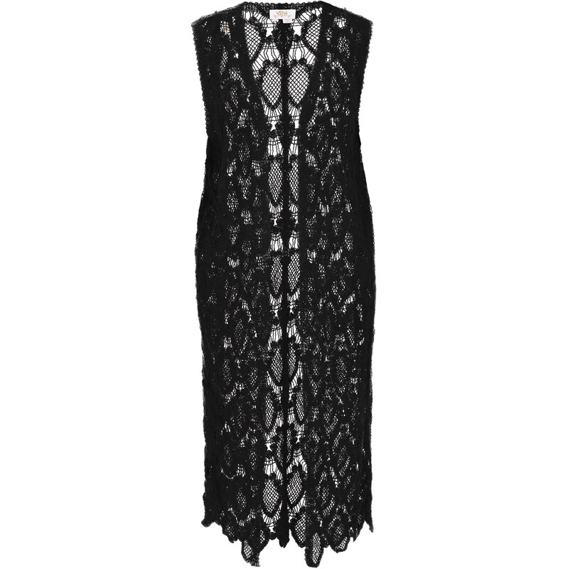 usha FESTIVAL Pletená vesta čierna 64333305