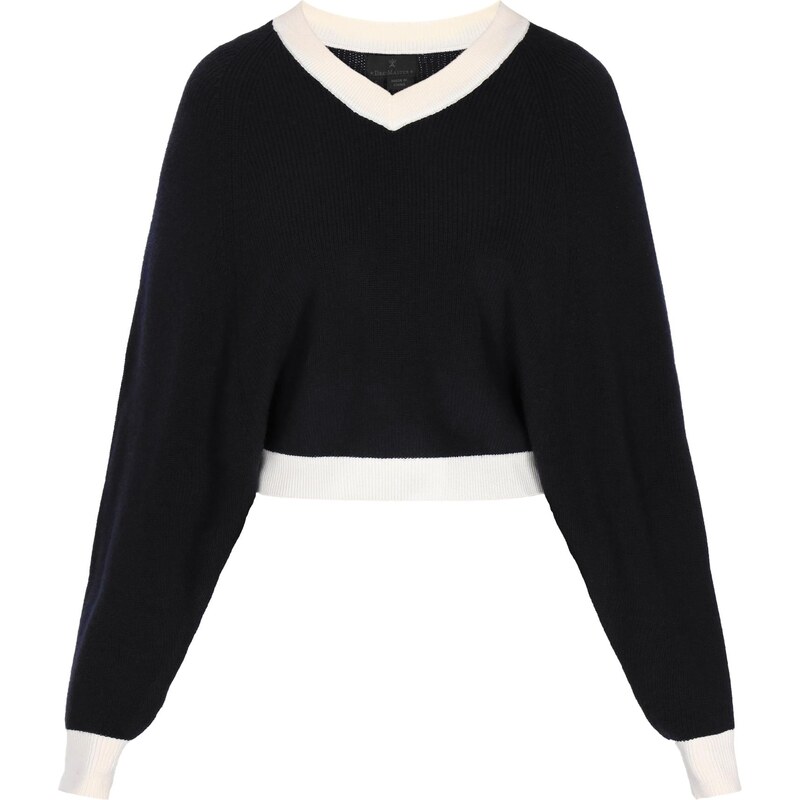 DreiMaster Klassik Sveter Classic Look námornícka modrá / biela 65876143