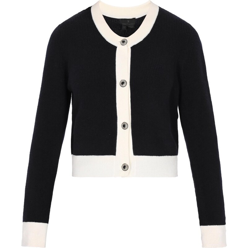 DreiMaster Klassik Kardigán Classic Look námornícka modrá / biela 64087425