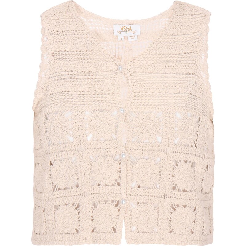 usha FESTIVAL Pletená vesta Fashion Look krémová 64333316
