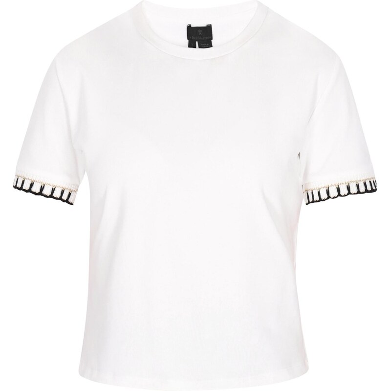 DreiMaster Klassik Tričko Classic Look zlatá / čierna / biela 65649325