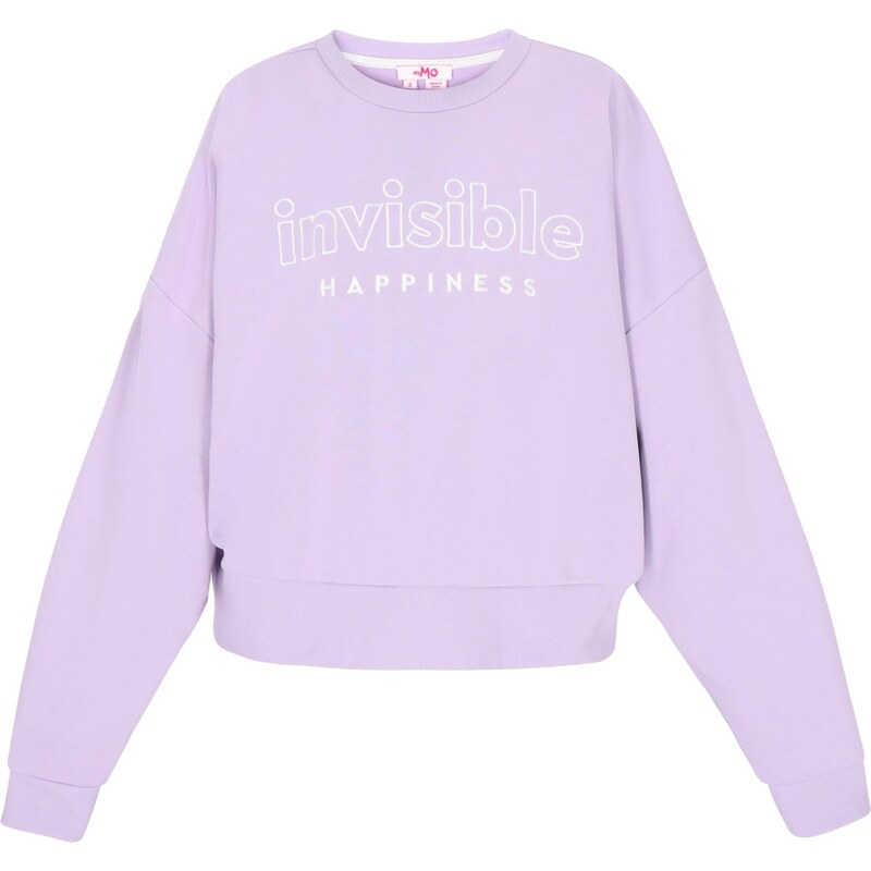 MYMO Mikina Back To School svetlofialová / biela 65215916