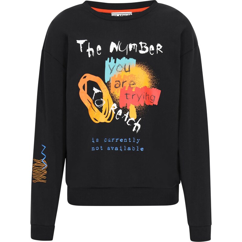 Mo ATHLSR Mikina Back To School nebesky modrá / tmavožltá / čierna / 65649331