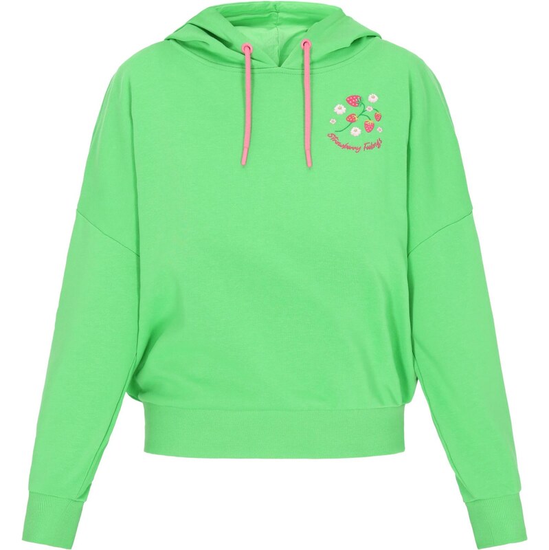 MYMO Mikina Back to School zelená / limetová / ružová / biela 65876191