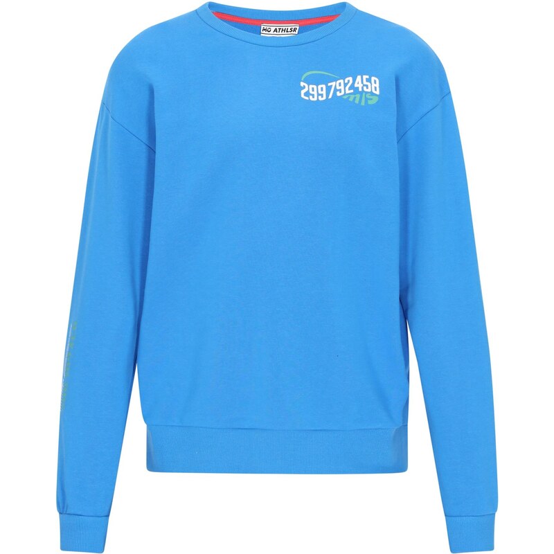 Mo ATHLSR Mikina Back To School azúrová / svetlozelená / biela 65649339