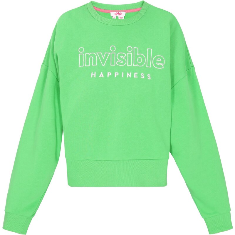 MYMO Mikina Back To School neónovo zelená / ružová 65215922