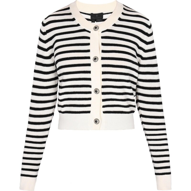 DreiMaster Klassik Kardigán čierna / šedobiela 64087433