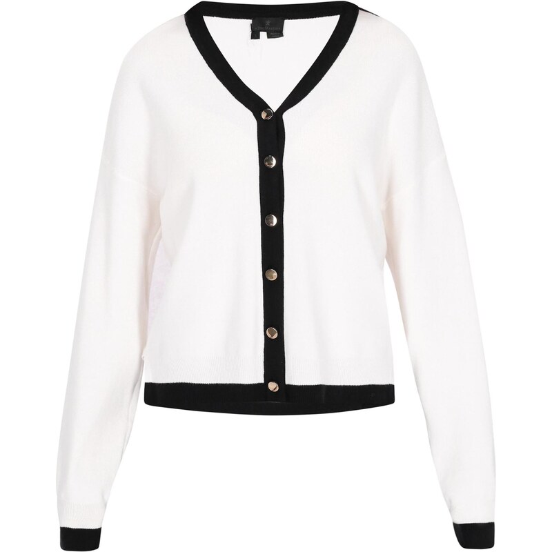DreiMaster Klassik Kardigán Classic Look čierna / biela 64087435