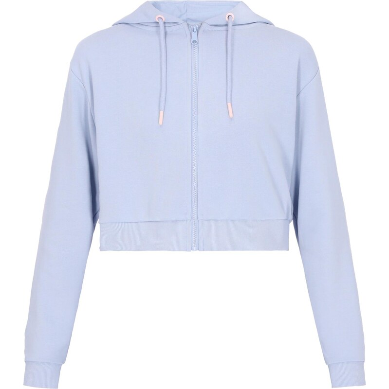 MYMO Tepláková bunda Back To School svetlomodrá 65649353