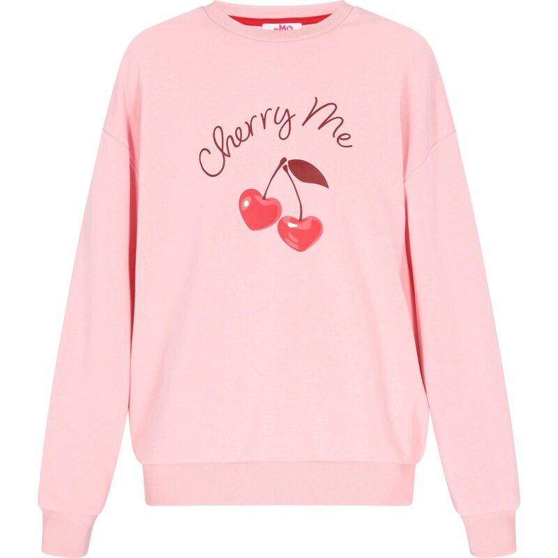 MYMO Mikina Comfy ružová / burgundská / čerešňová / biela 65649403