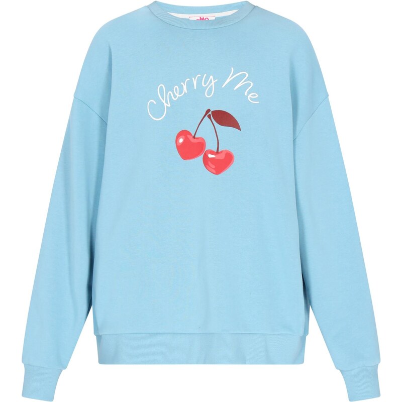 MYMO Mikina Comfy svetlomodrá / červená / burgundská / biela 65649402