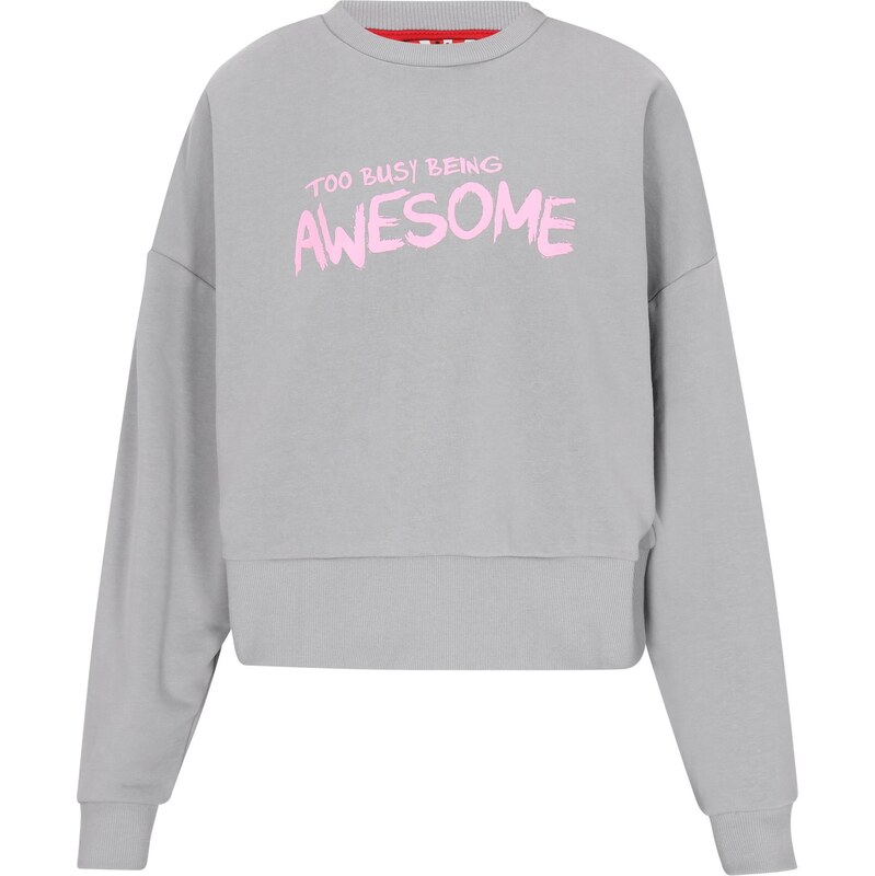 myMo ROCKS Mikina Comfy sivá / ružová 65876319