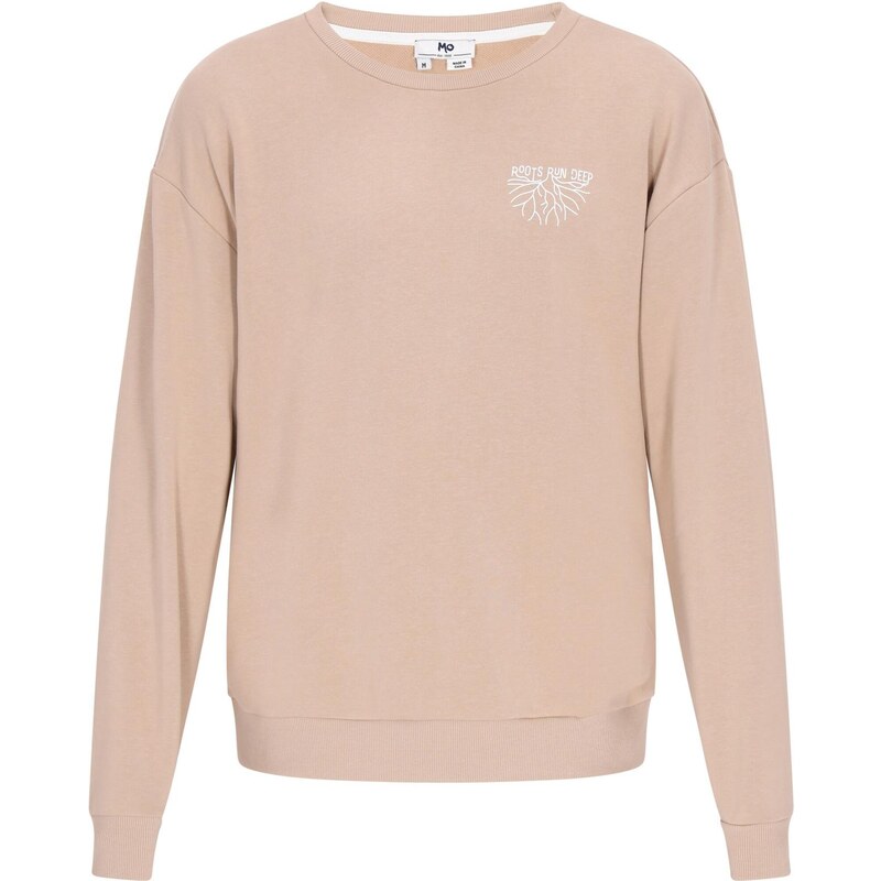 MO Mikina Back To School tmavobéžová / biela 65649429