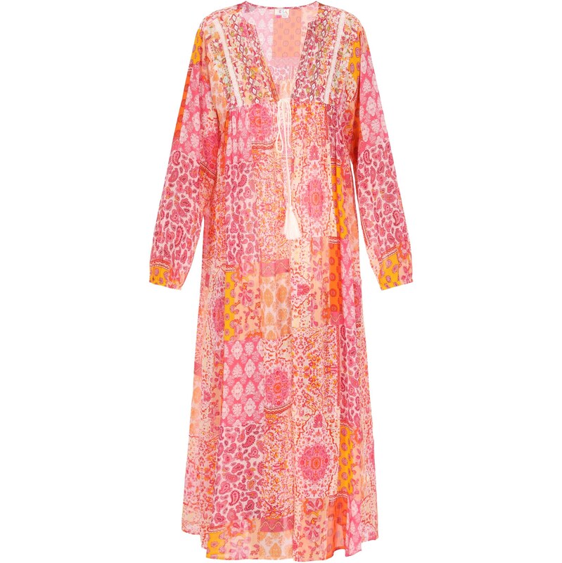IZIA Kimono Boho karí / oranžová / ružová / biela 64391513