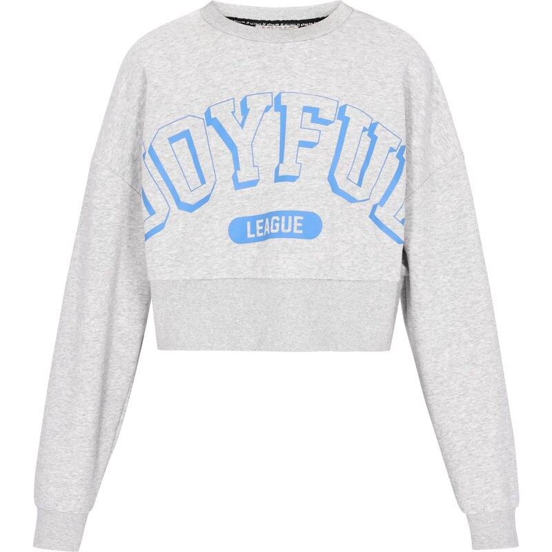 myMo ATHLSR Mikina Back To School azúrová / sivá melírovaná 65694059