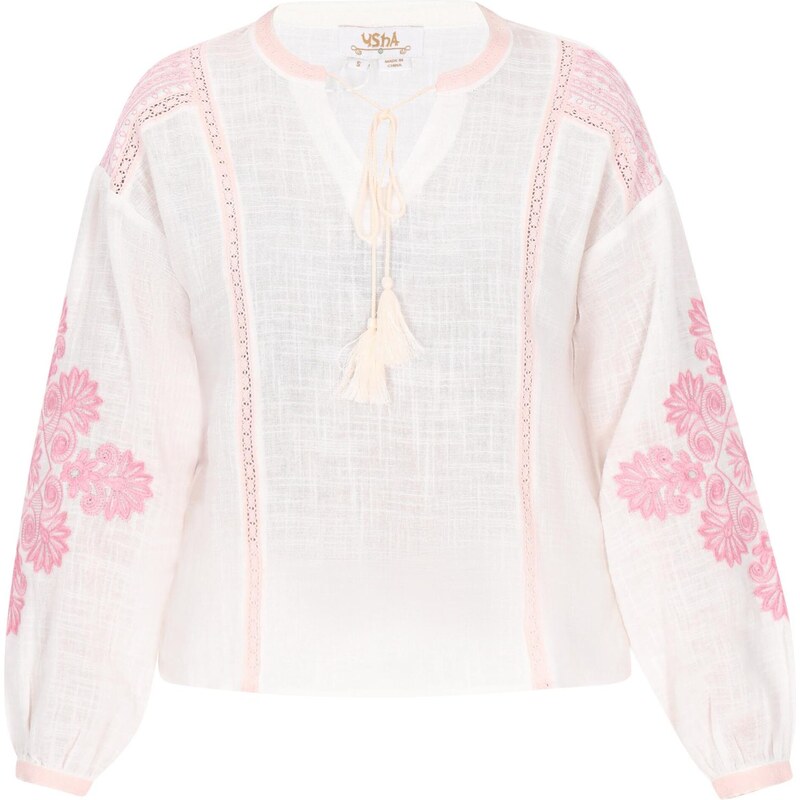 usha FESTIVAL Blúzka Spring Summer rosé / staroružová / biela 65876504