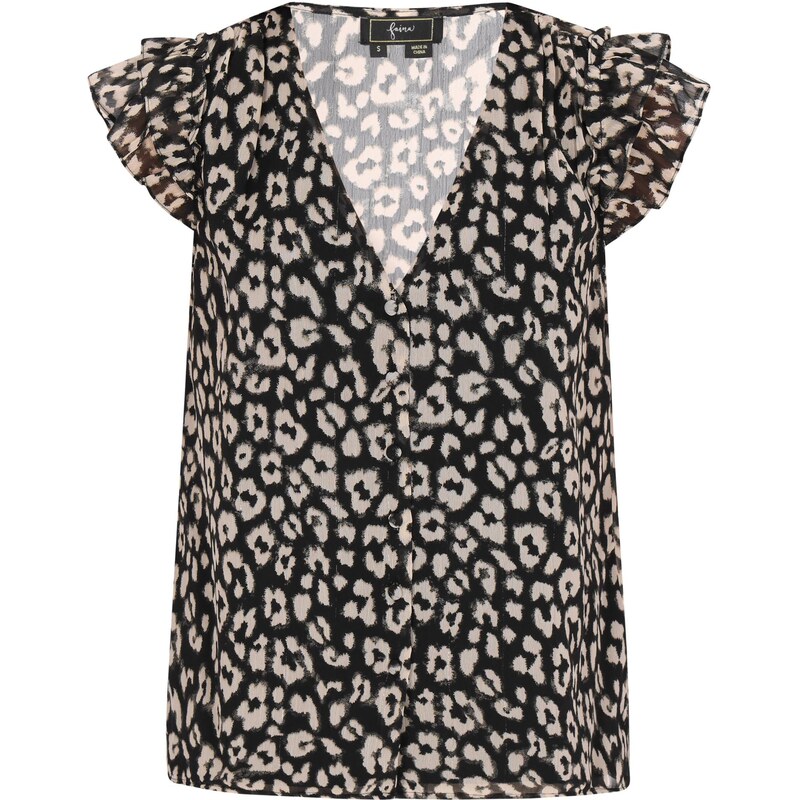 faina Blúzka Fashion Look tmelová / čierna 65809680