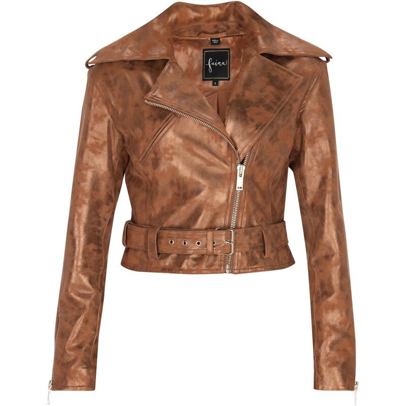 faina Prechodná bunda medená / čierna 65677805