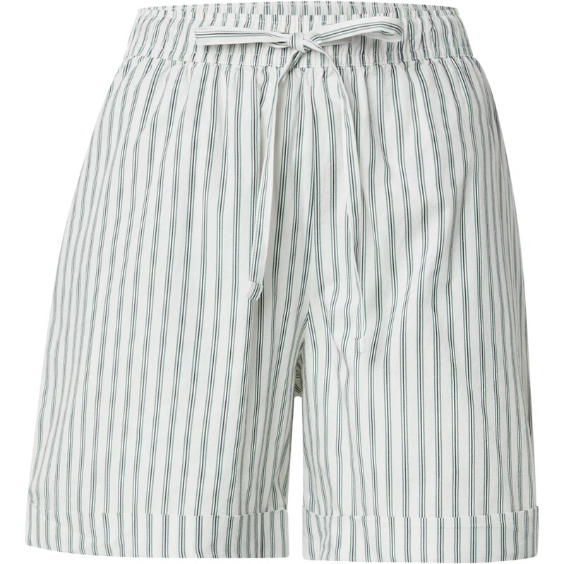 PIECES Nohavice PCTaelyn zelená / čierna / šedobiela 65879786