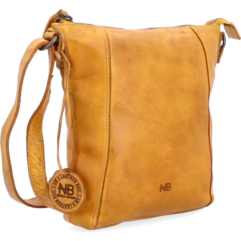Kožená kabelka crossbody Noelia Bolger žltá NB 2086 ZLU 64019589