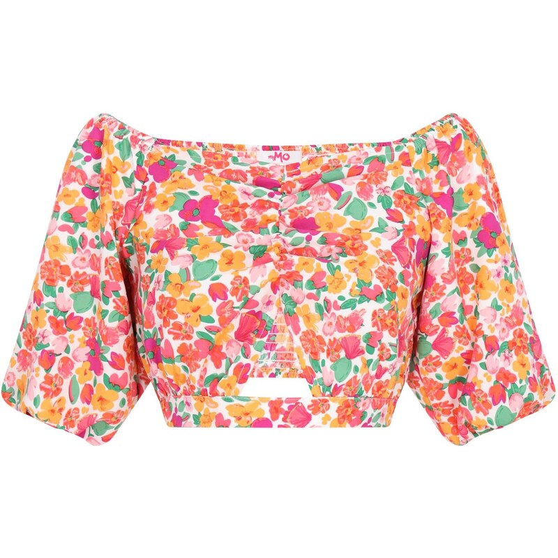 MYMO Blúzka Spring Summer smaragdová / oranžová / ružová / biela 65876780