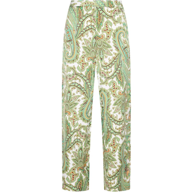 IZIA Nohavice Spring Summer hnedá / zelená / marhuľová / biela 64071866