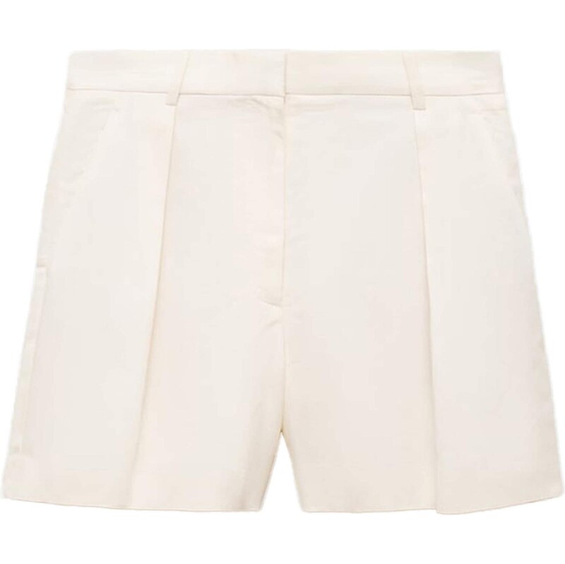 MANGO Plisované nohavice biela 64063274