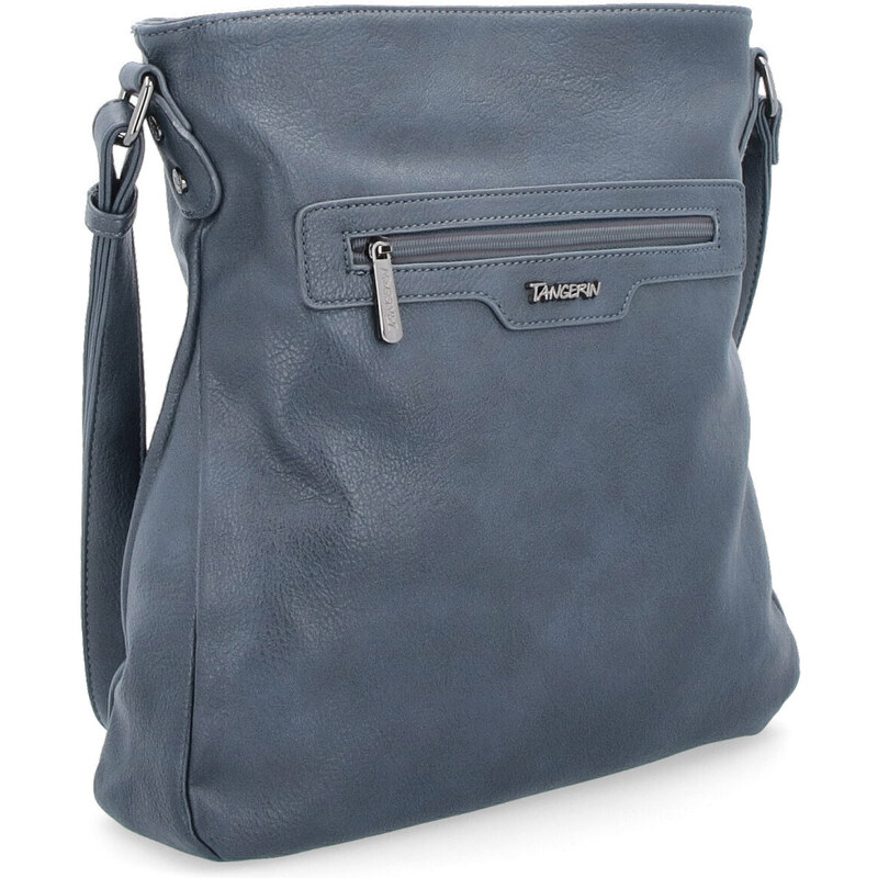 Kabelka zo syntetickej kože crossbody Tangerin modrá 8008 TM 64019728