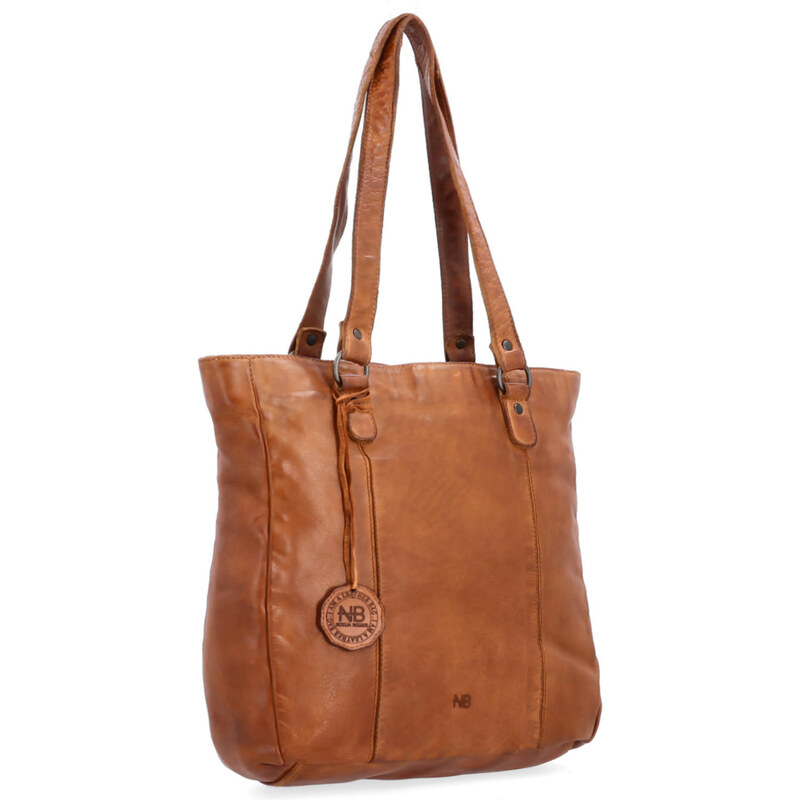 Kožená kabelka cez rameno Noelia Bolger koňaková NB 2062 KO 64019832