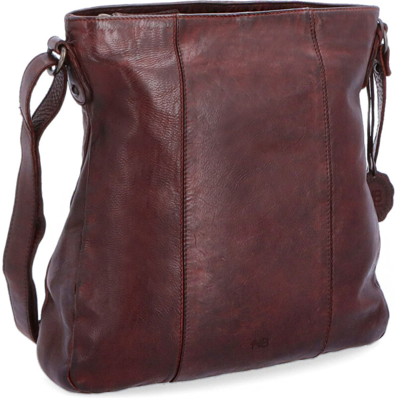 Kožená kabelka crossbody Noelia Bolger vínová NB 2002 BO 64020017