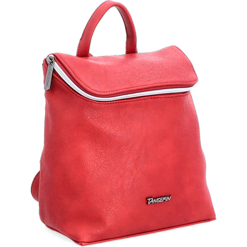 Mestský batoh zo syntetickej kože Tangerin červená 8038 CV 64020157