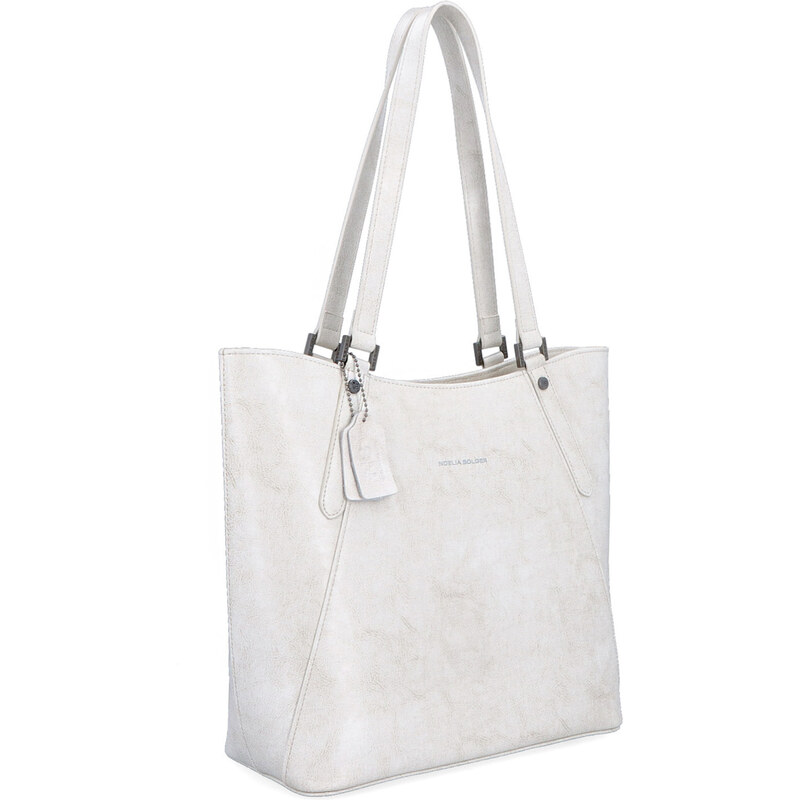 Kožená kabelka cez rameno Noelia Bolger biela NB 0094 OW 64020242