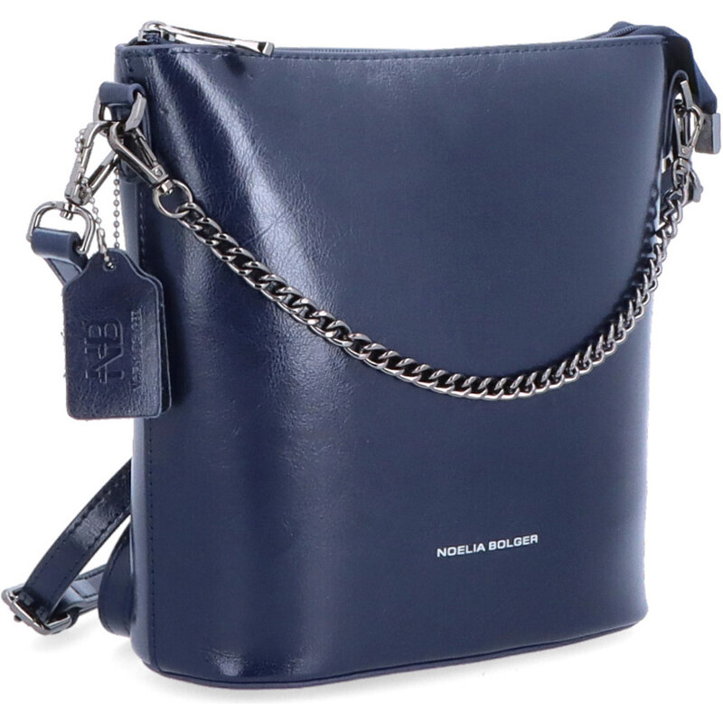 Kožená kabelka crossbody Noelia Bolger modrá NB 0048 TM 64020244