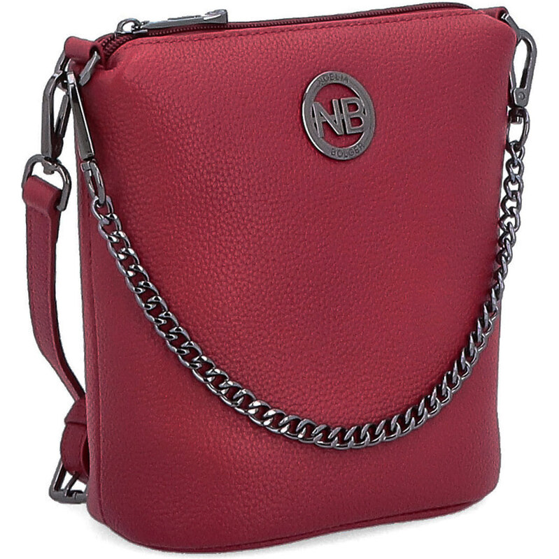 Kožená kabelka crossbody Noelia Bolger červená NB 3016 CV 64020278