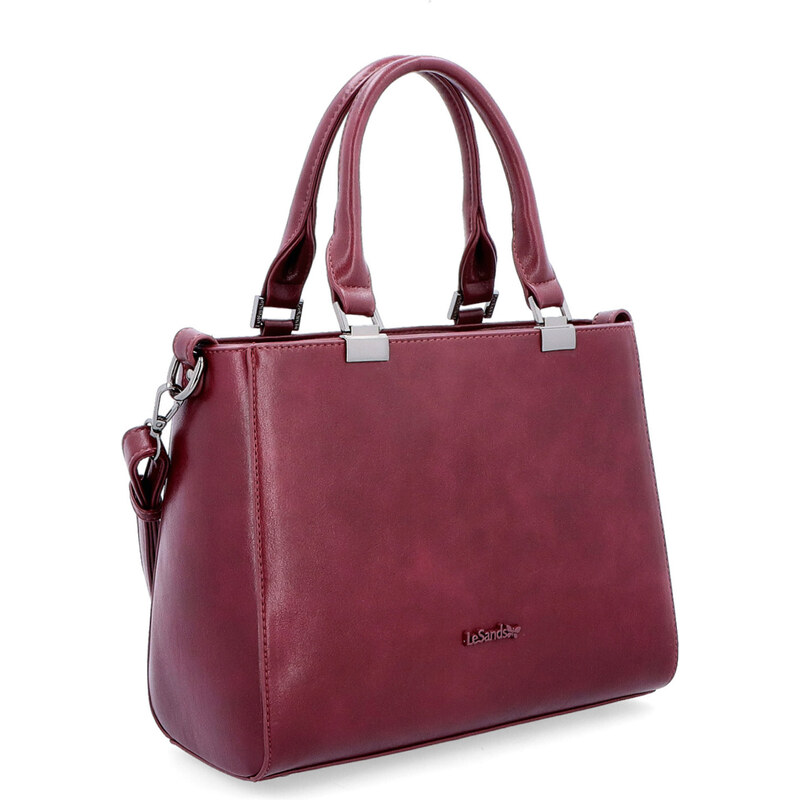 Kabelka zo syntetickej kože do ruky Le Sands vínová 7704 BO 64020299