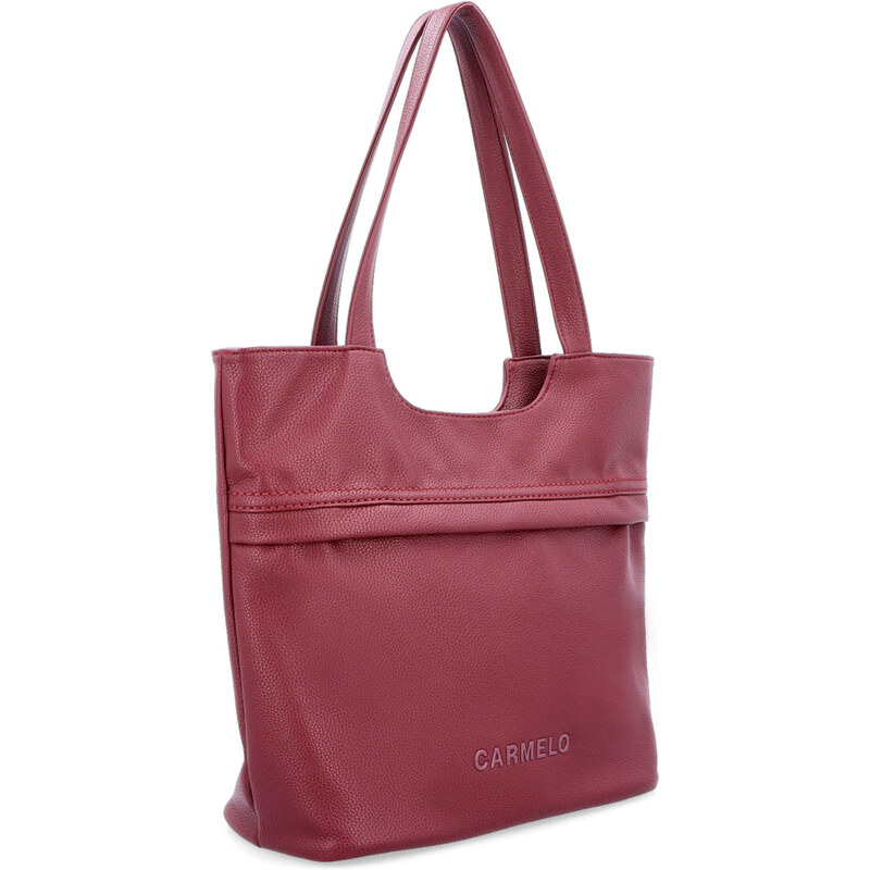 Kabelka zo syntetickej kože cez rameno Carmelo vínová 4323 BO 64020302