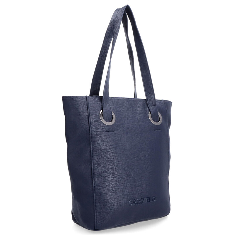 Kabelka zo syntetickej kože cez rameno Carmelo modrá 4270 TM 64020337