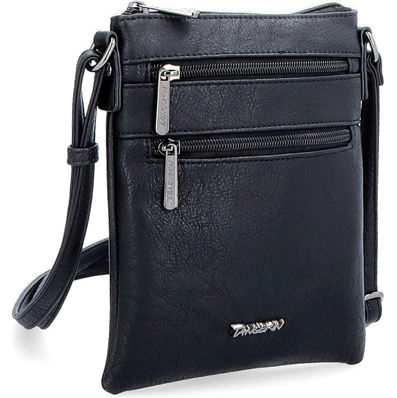 Kabelka zo syntetickej kože crossbody Tangerin čierna 8047 C 64020334