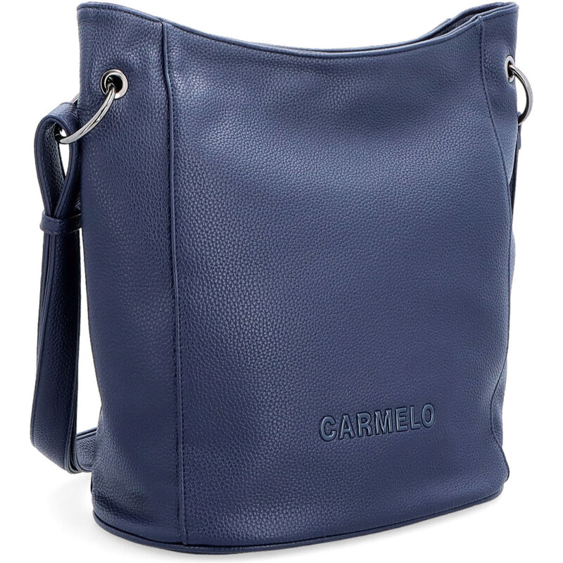Kabelka zo syntetickej kože crossbody Carmelo modrá 4278 TM 64020343